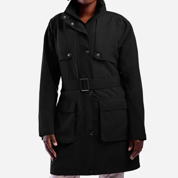 Scottevest Rhonda Trench Coat with hidden pockets S Black Like New - Picture 1 of 16